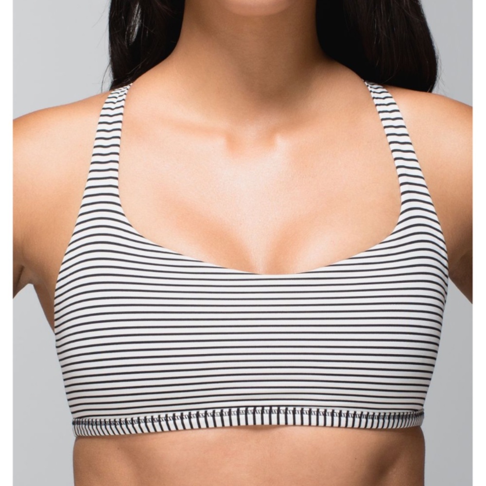 Lululemon Free To Be *Wild Hyper Stripe Black Ghost Sz 10